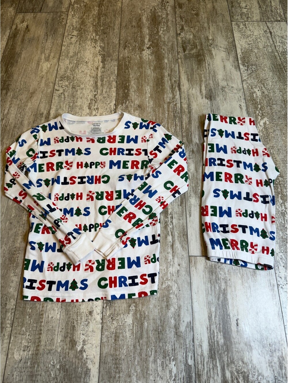 Carters Kids 14 Christmas Pajama Set Merry Holiday PJs